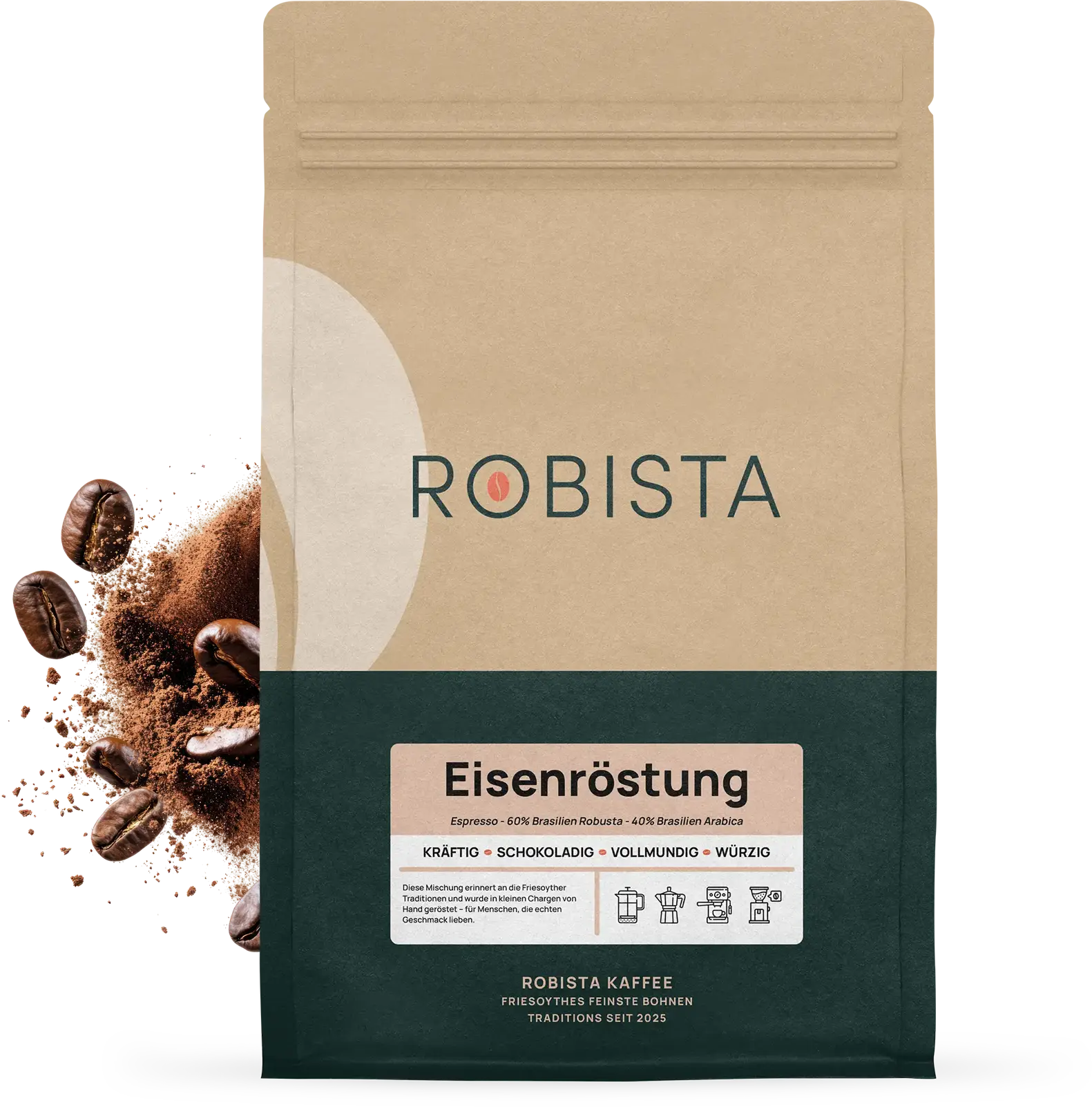 ROBISTA Kaffee - Eistenröstung - Verpackung - Vorderseite